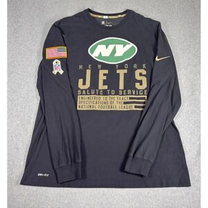 New York Jets Nike NFL On Field Dri-Fit Short Sleeve Shirt Men's XL Black Salute